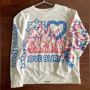 Kikillo “Love Burns” Custom Big Print Crewneck